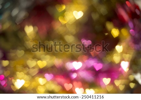 Heart bokeh background blur. Valentine's day background