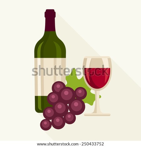 Red wine vector illustration