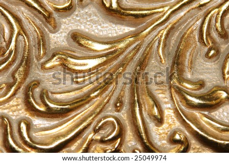 gold texture. old background. macro curves of frame