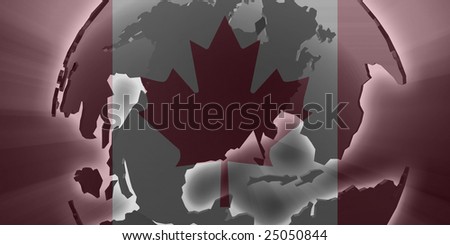 Flag of Canada, national country symbol illustration