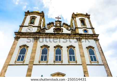 The famous Bonfim church in Bahia, Brazil 