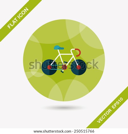 bicycle flat icon with long shadow,eps10