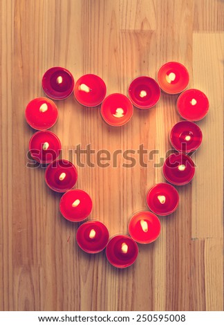 the heart of the burning candles.