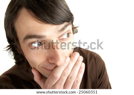 gossiping young man Royalty-Free Stock Photo #25060351