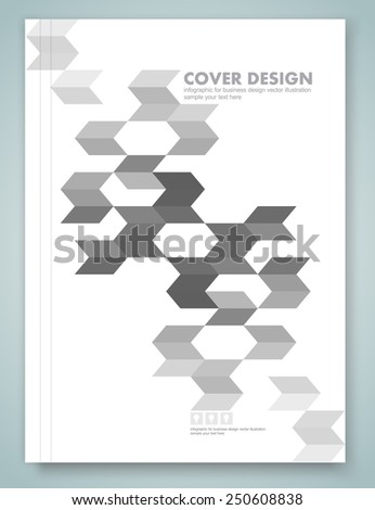 Cover report and brochure colorful geometric design background, vector illustration 
