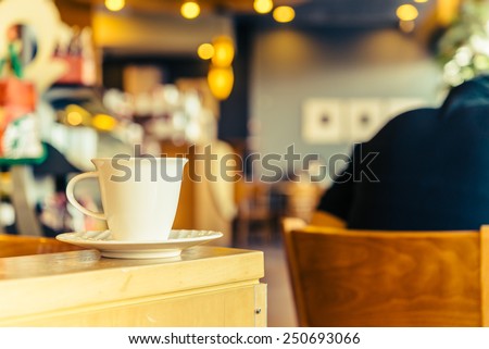 Coffee mug in coffee shop - Vintage effect style pictures