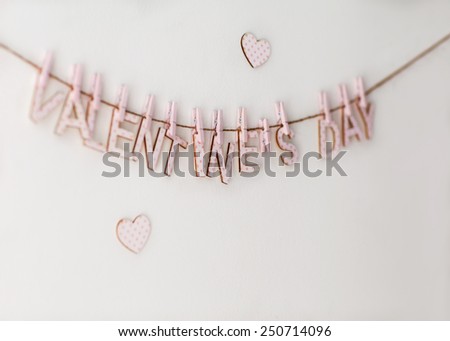  The words Valentine's Day on white background