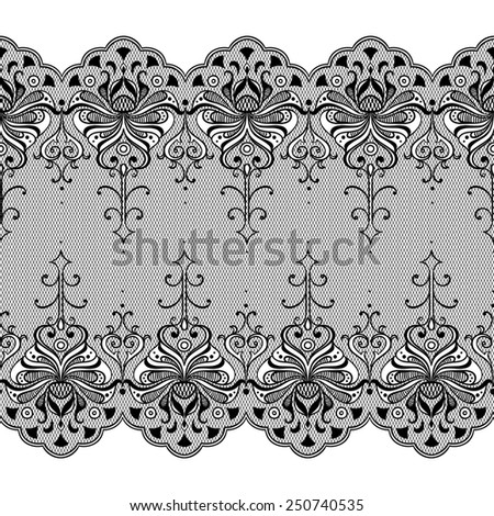 Abstract lace ribbon. Vector isolated