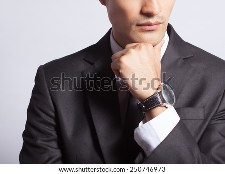 Thoughtful young business man
