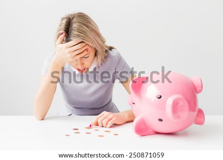 Woman having financial problems