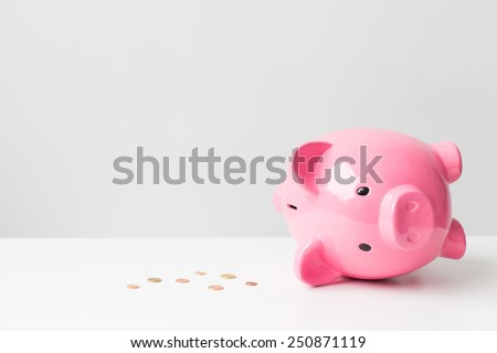 Empty piggy bank Royalty-Free Stock Photo #250871119