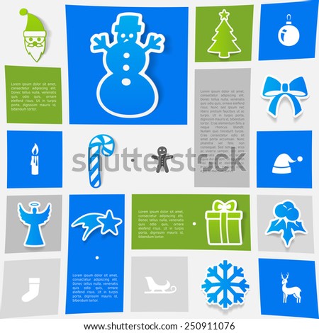 Christmas sticker infographic