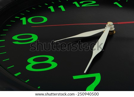 Black clock close up