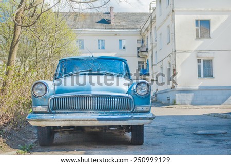 Spring fever of a veteran classic car Royalty-Free Stock Photo #250999129