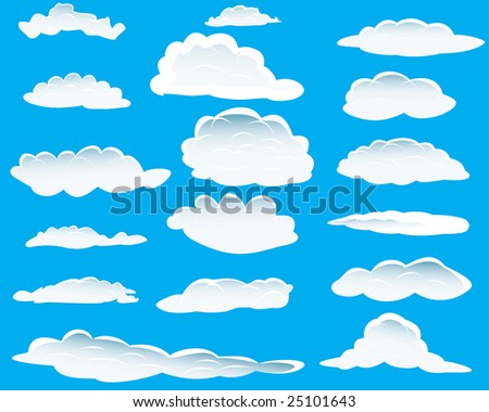 Seamless vector clouds background for design use
