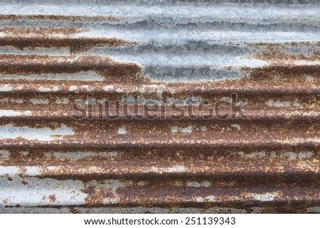 Close up Rusty galvanize iron