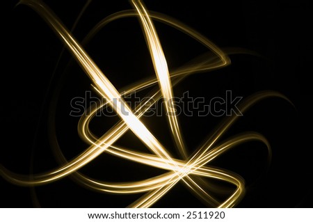 Luminous neon fibres in dark (abstraction)