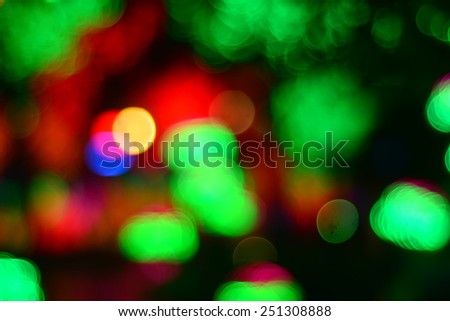 Photo of bokeh lights on black background  at night