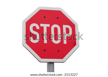 Isolated stop sign