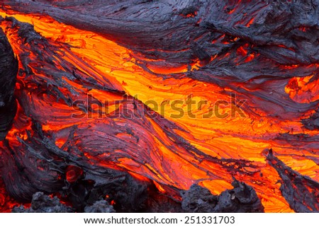 Eruption volcano Tolbachik Royalty-Free Stock Photo #251331703