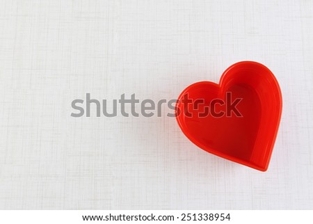 Heart shape greeting card template for valentine's dat