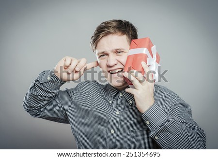 funny man making a call