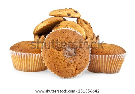 cakes on a white background