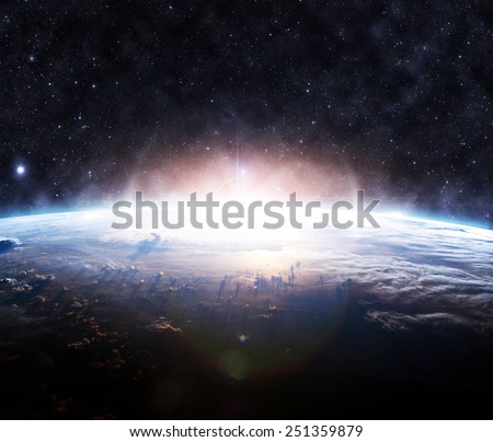 Golden Sunrise - Elements of this Image Furnished by NASA