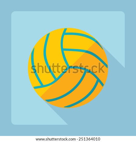 Flat modern design with shadow, ball for volleyball