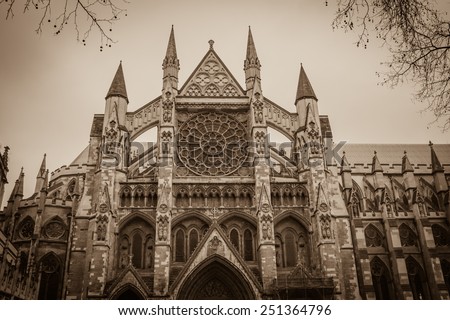 A view of Westminster Abbey taken by low key