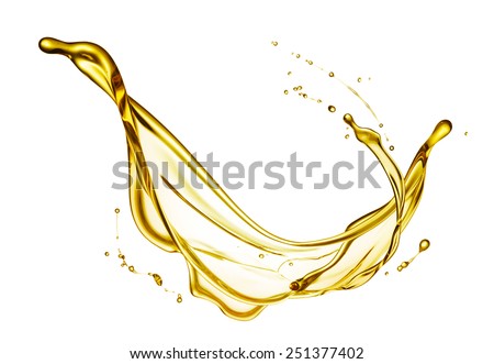 olive oil splashing isolated on white background Royalty-Free Stock Photo #251377402
