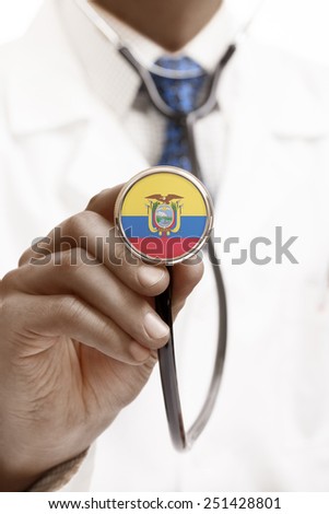 Stethoscope with national flag conceptual series - Ecuador