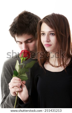 picture of a young couple, valentine day concept