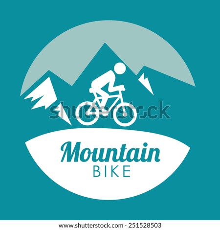Bike design over blue background, vector illustration.