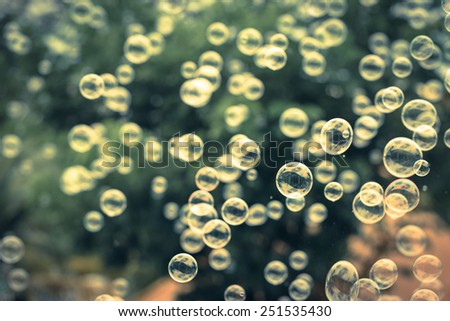 Bubbles vintage background.