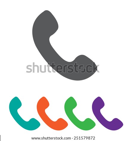 Telephone receiver vector icon. phone icon.