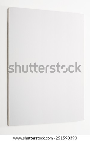 White canvas on white wall, clipping path included