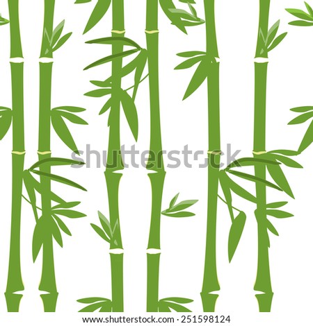 Green bamboo seamless pattern vector