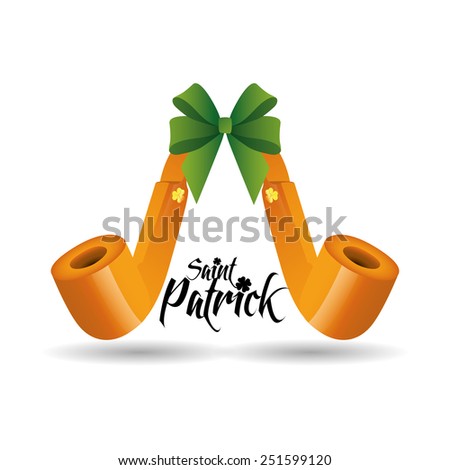 a pair of golden smoke pipes and text for patrick's day