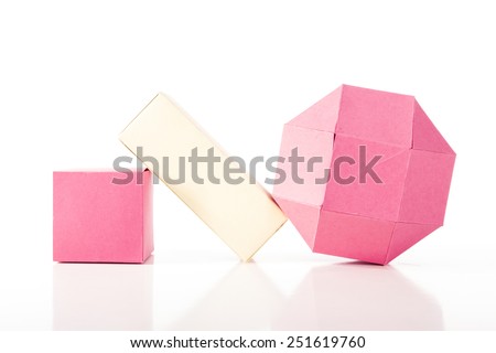 geometric figures of cardboard