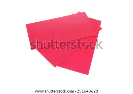 red envelope isolated on white background for gift chinese new year