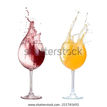 juice splash collection on a white background