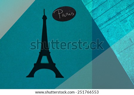 Paris - colorful design of Eiffel Tower, symbol of Paris