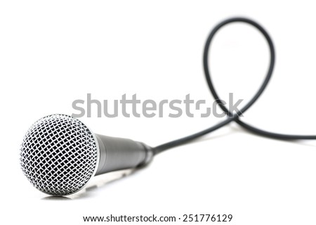 Microphone with its cable.