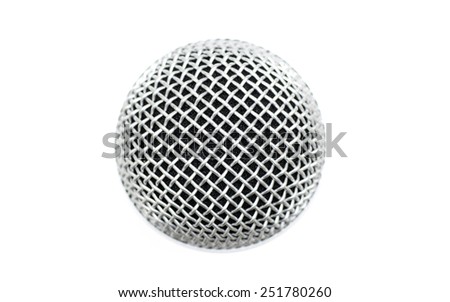 Closeup microphone head.