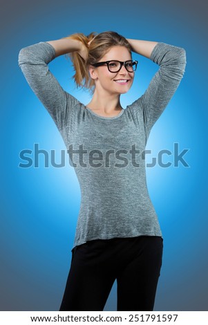 Attractive young relaxed woman