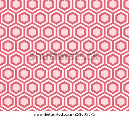 Seamless pink honeycomb pattern