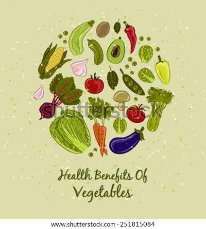 Vector illustration of various vegetables