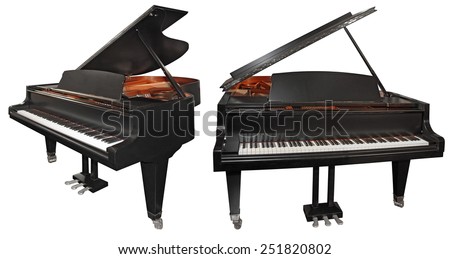 Grand piano isolated on a white background