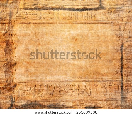old egypt hieroglyphs with place for text